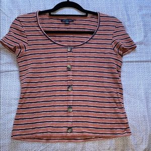 American Eagle Short Sleeve Tee with buttons.